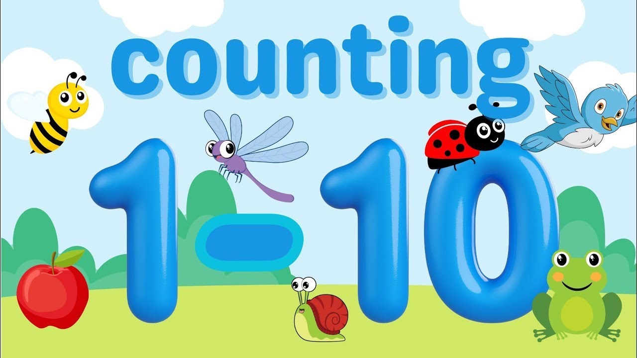 1 to 10 Numbers with Spelling | Counting for Preschool Kids | Learn Number Names