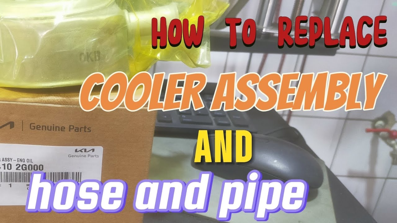 ✅HOW TO REPLACE COOLER ASSEMBLY /OIL COOLER AND OIL PIPE ASSEMBLY FOR HYUNDAI SANTA FE . 2009 MODEL.