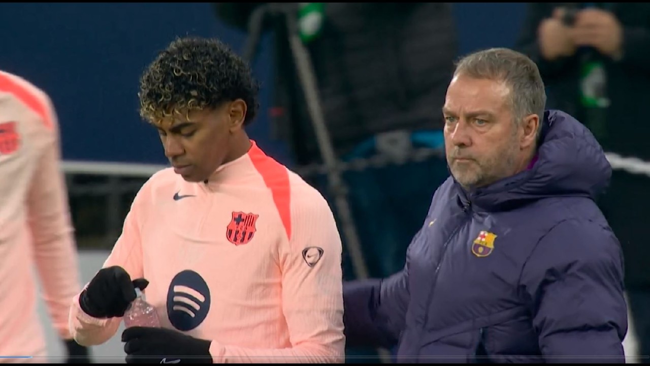 Yamal, Lewi (in specs), Rashford train hard as Barca prepare for UCL showdown with Newcastle