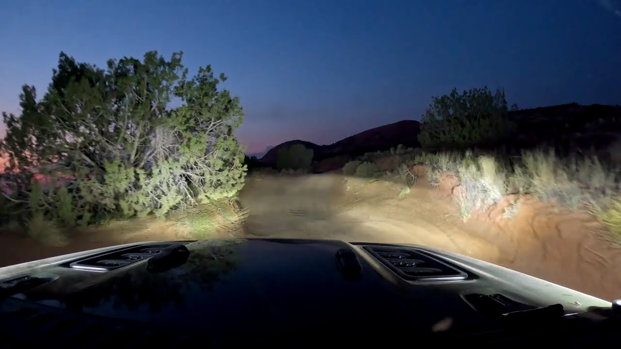 Start of Northern Section of Fins & Things, Moab, UT at dusk.