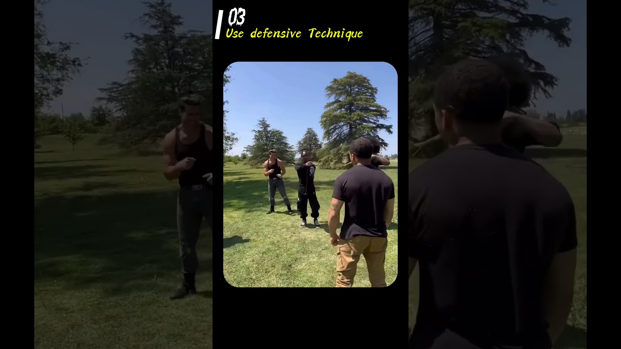 How to deal with 1 VS 4 fight🤜🤛 #martialarts #trick #training #fightingskills #motivation #shorts