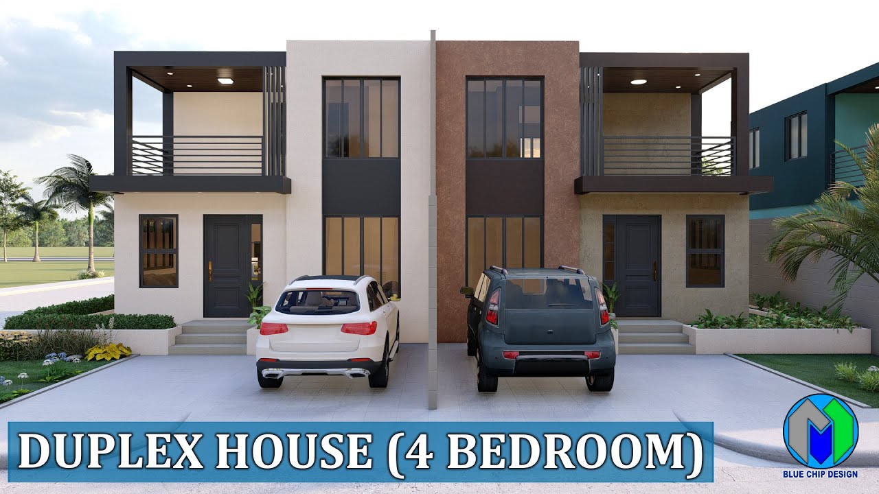 Duplex House Design | Two Storey House Design | 4 Bedroom
