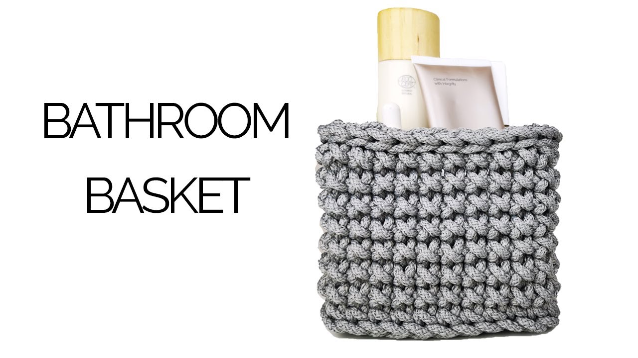 How to Crochet a Small Basket |  Modern Rope Crochet Basket | Cross Stitch Single Crochet