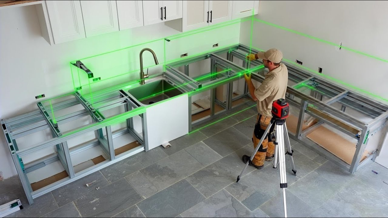 The Truth a Beautiful Kitchen | Granite Install Project on Stainless Steel Frame According Simplest