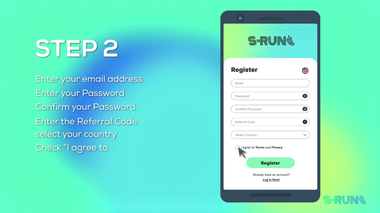 HOW TO REGISTER S RUN VIA MOBILE APP