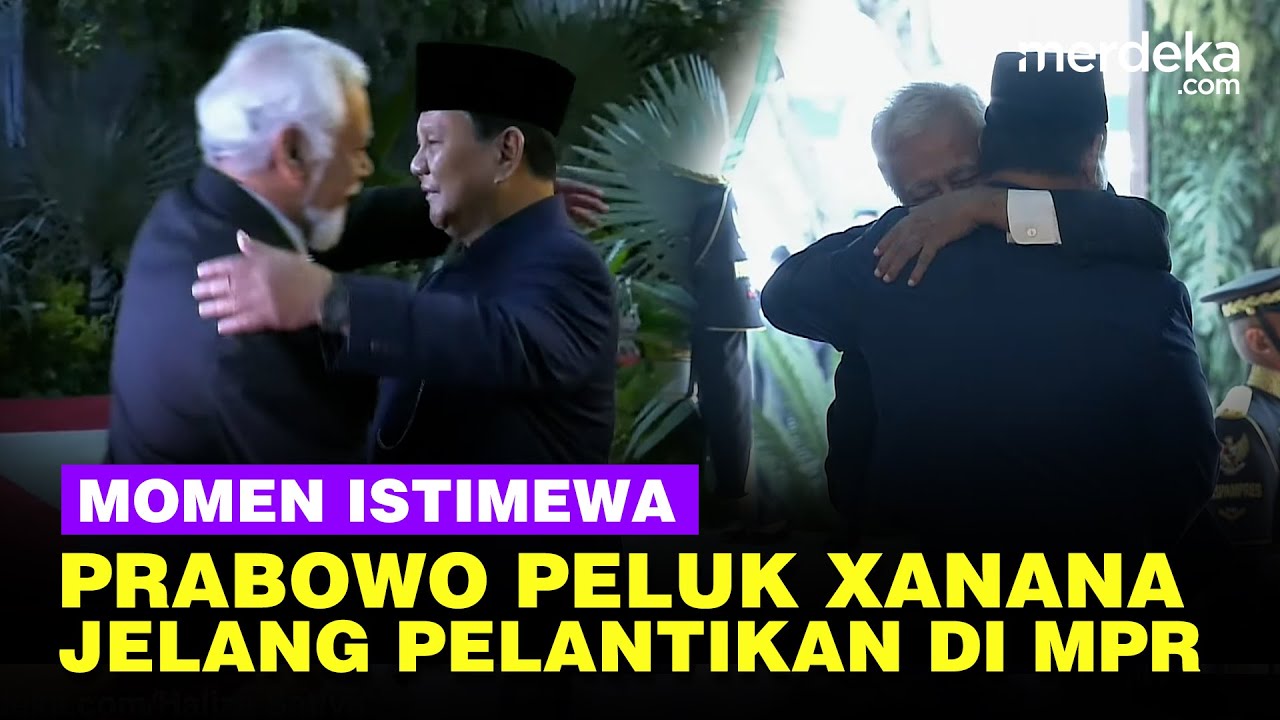 Momen Istimewa Prabowo Peluk Hangat PM Timor Leste Xanana Gusmao Jelang Pelantikan Presiden