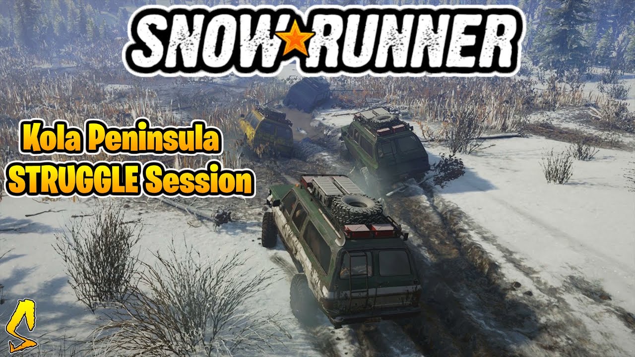 SnowRunner: 4 Burbsides Have A STRUGGLE Session Through The Kola Peninsula | Top Gear Ep. #181