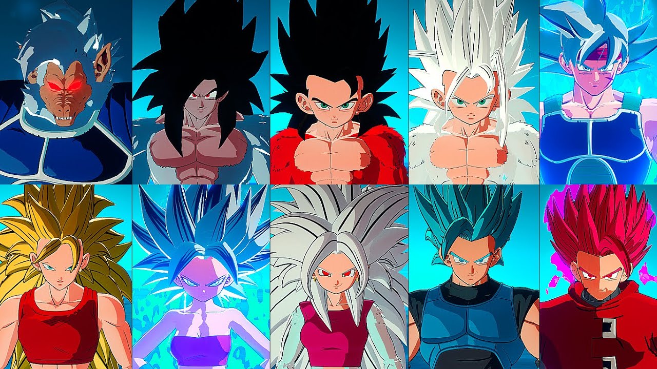 Saiyan Warriors All Transformations - Dragon Ball Sparking! Zero