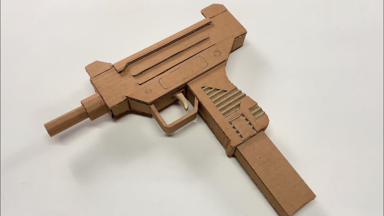 How to make a cardboard mini uzi that shoots