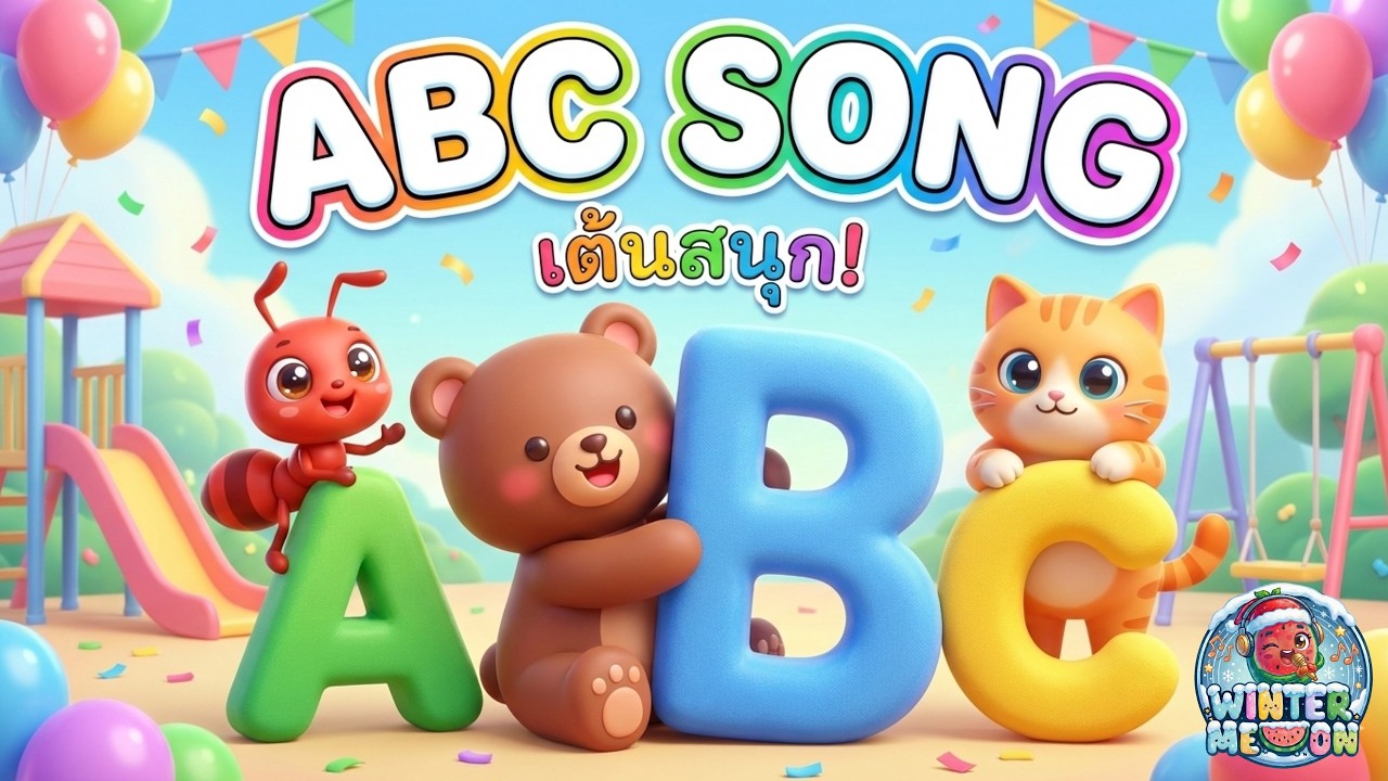 ABC Song เพลงเด็กภาษาอังกฤษ สอนศัพท์ A-Z ภาพสัตว์น่ารัก เสริมพัฒนาการ | WINTERMELON