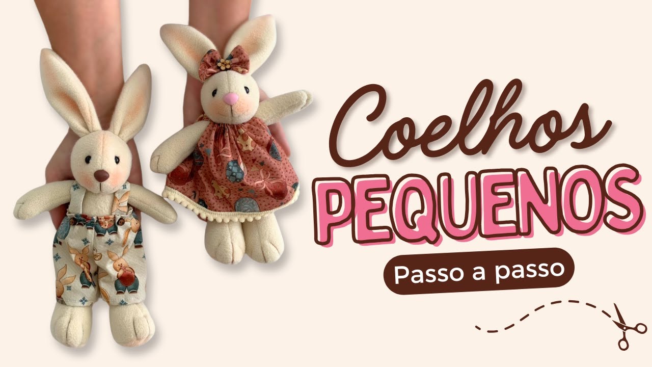 COELHOS PEQUENOS PARA PÁSCOA - Passo a passo completo de artesanato