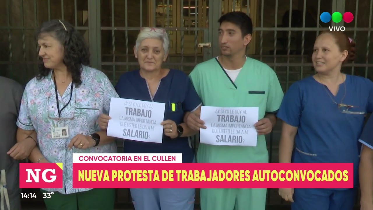 Abrazo simbólico en el Hospital Cullen: trabajadores reclaman mejoras salariales