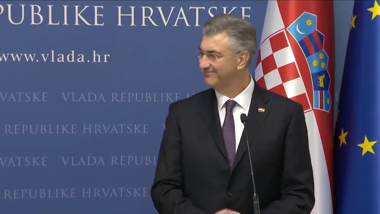 NATO secretary general holds a press conference with Croatian Prime minister