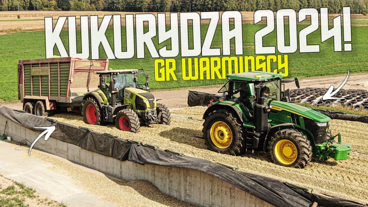 ✩ 🇵🇱 Kukurydza 2O24 w GR WARMIŃSCY🌽 ✩ Wtopa na pryzmie?! ✩ Claas & John Deere ✩