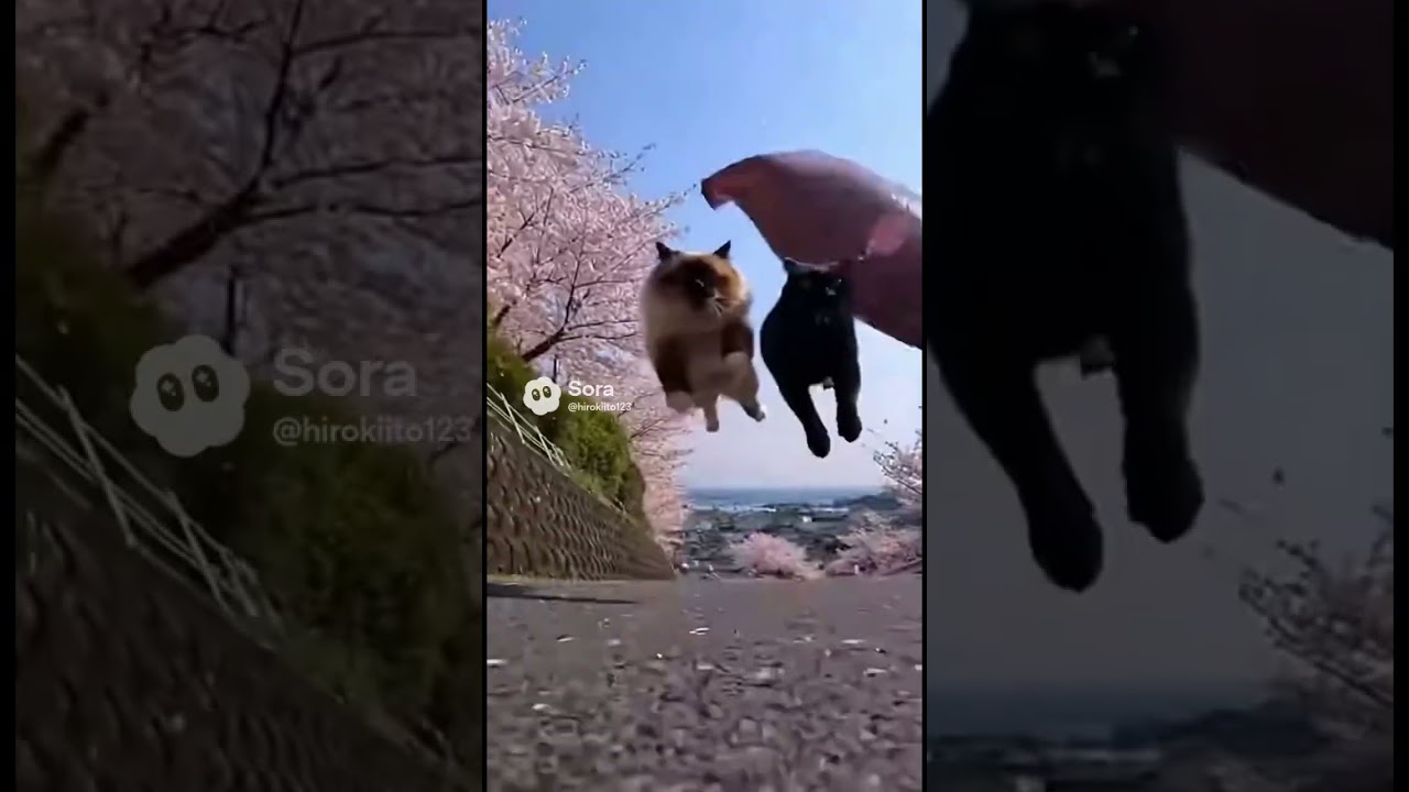 巨大イカデスマッチ!!【熱闘!! にゃんこ坂】Petal Storm Sprint 🌸🐾Birman vs Black American Shorthair