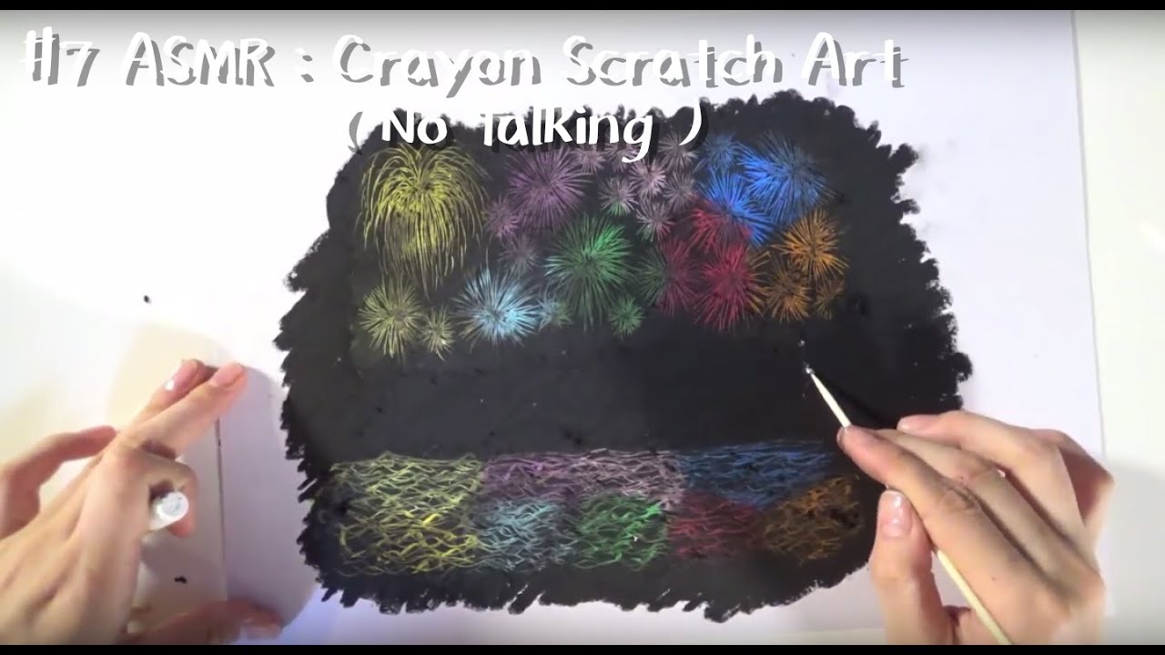 #7 ASMR : Crayon Scratch Art ( No Talking )