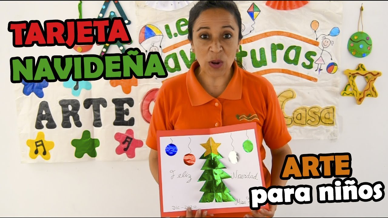 Taller de arte #56 - Tarjeta Navideña - manualidad - niños y niñas