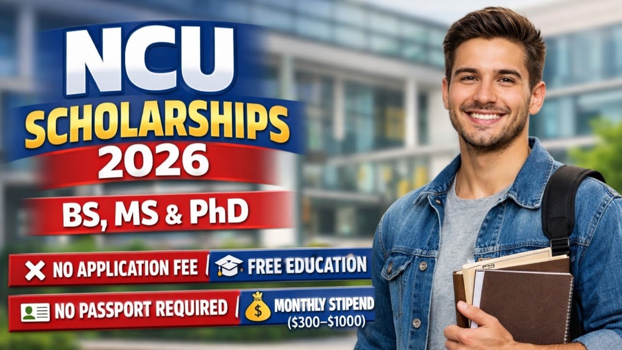 NCU Taiwan Scholarships 2026 | No Application Fee | BS,MS,PhD