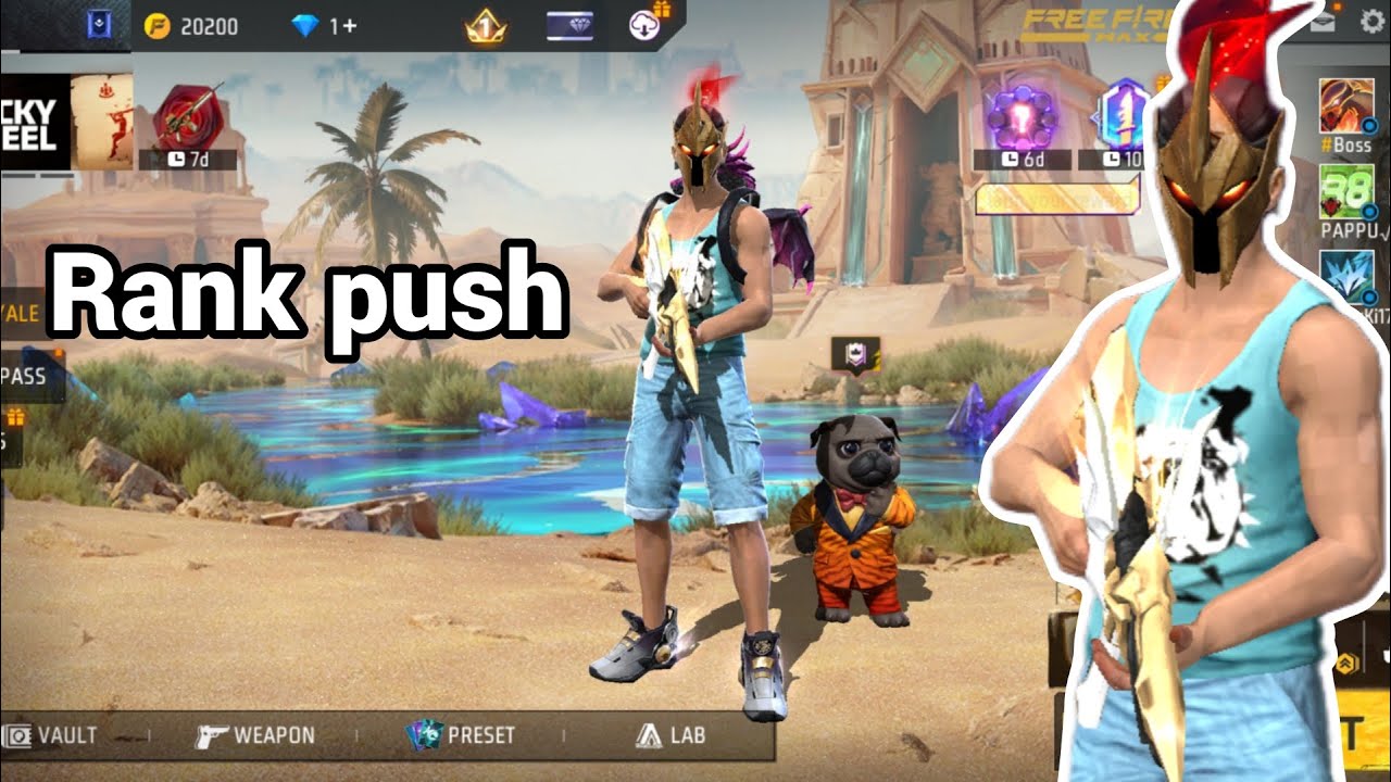 TOP PEOPLE  is live free fire rank push 💪