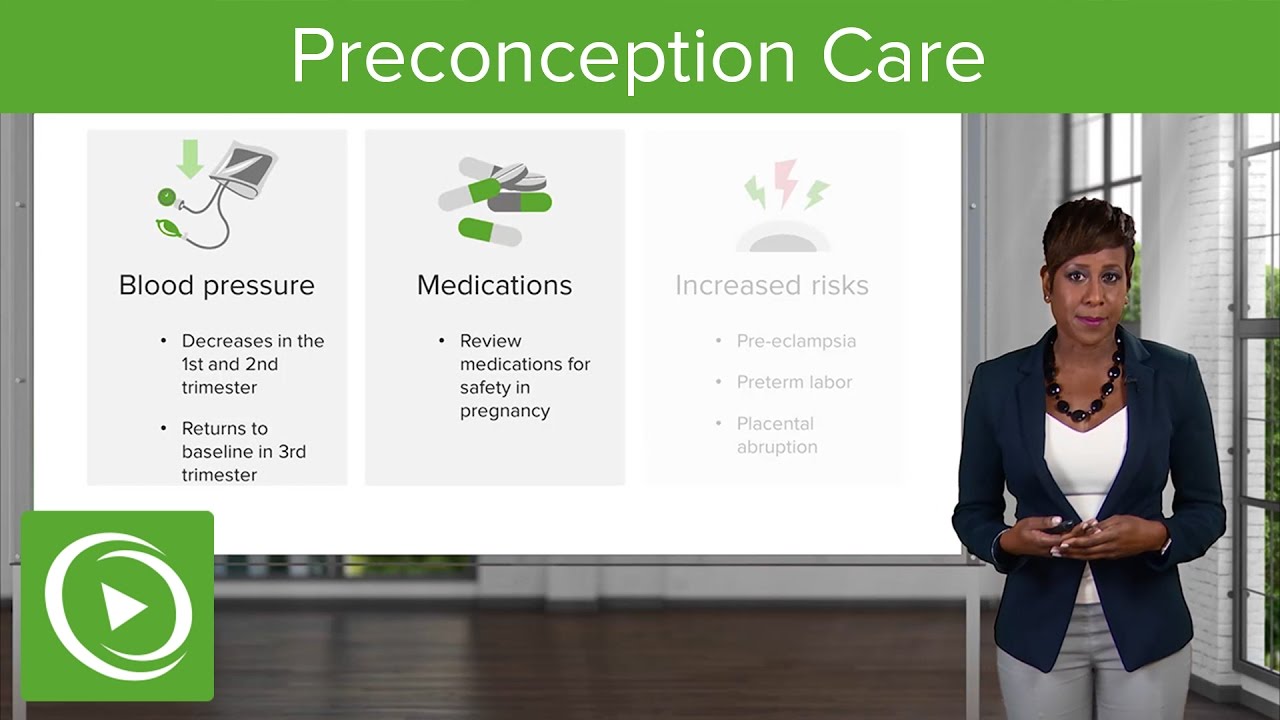 Preconception Care: Common Medical Problems &ndash; Obstetrics | Lecturio