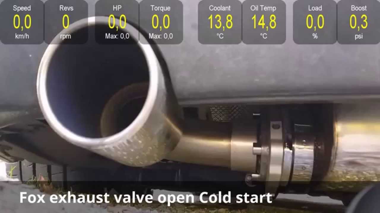 BMW M135i LCI Fox exhaust valve open/closed Cold start and Revs
