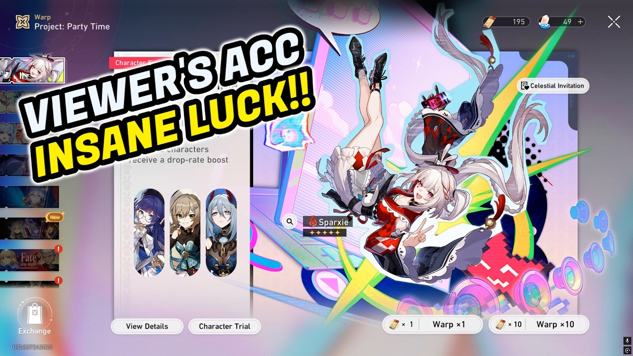 Viewers Acc Insane Luck Sparxie Pulls | Honkai Star Rail 4.0