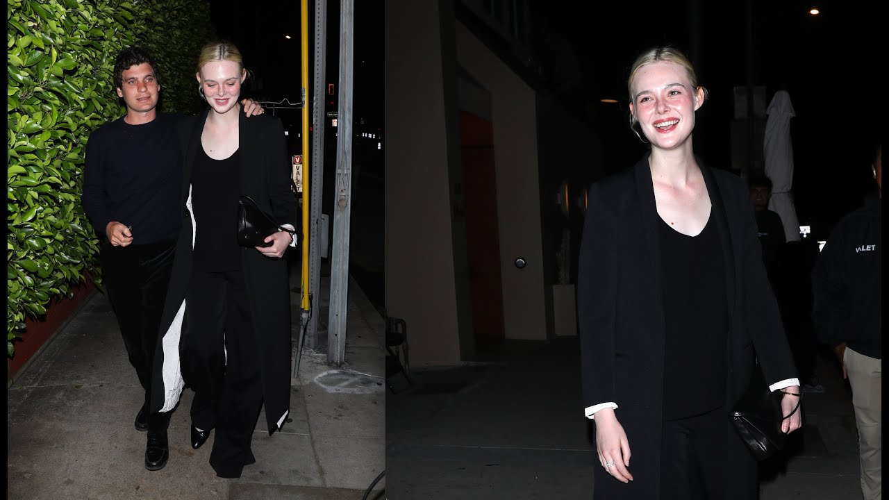 Actress Elle Fanning And Boyfriend Gus Wenner Enjoy A Romantic Dinner Date at Giorgio Baldi!
