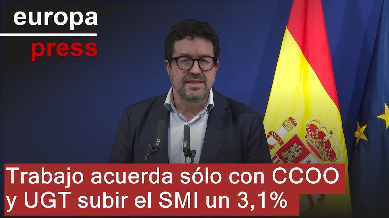 Trabajo acuerda sólo con CCOO y UGT subir el SMI un 3,1% en 2026