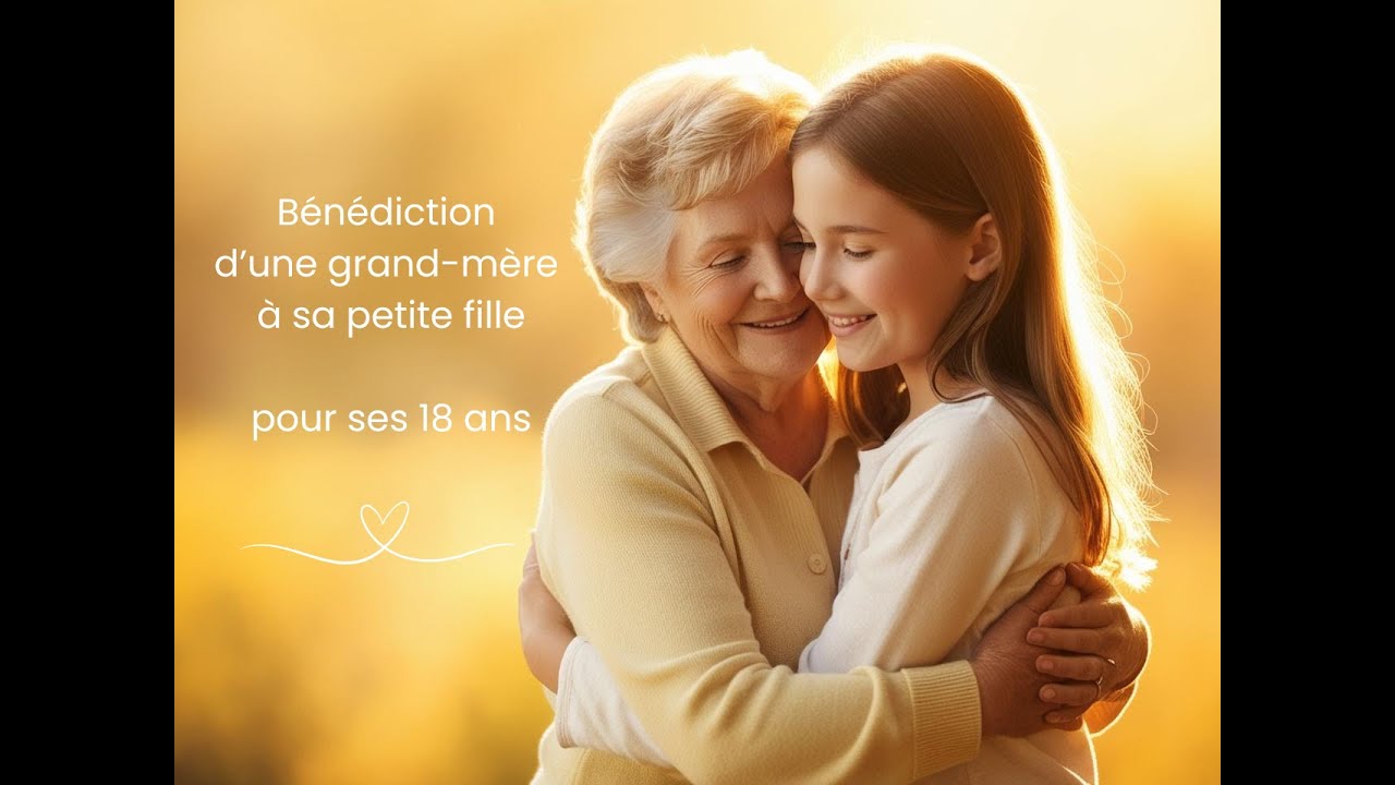 Bénédiction d'une grand-mère à sa petite-fille pour ses 18 ans