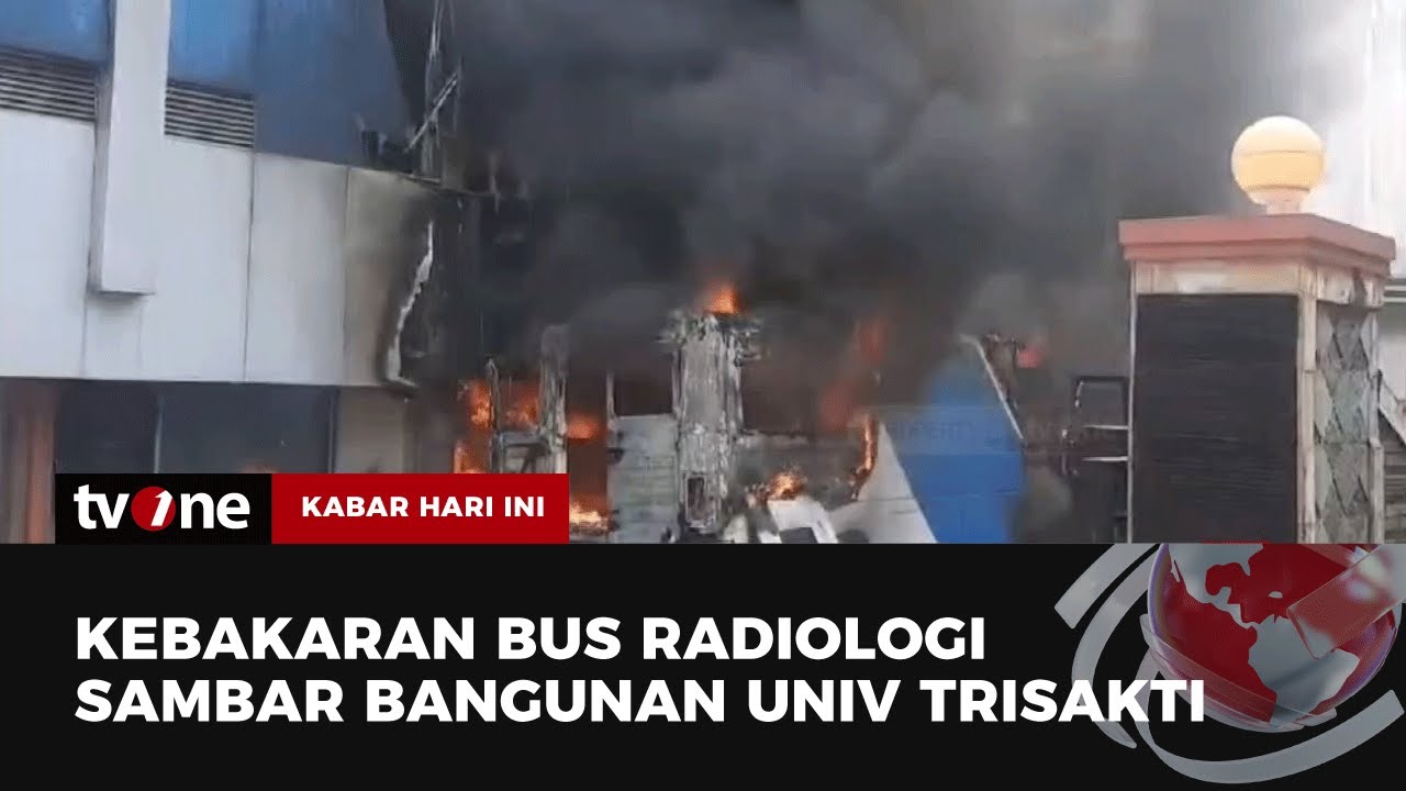Mobil Bus Radiologi Trisakti Terbakar Sambar Bangunan Kampus | Kabar Hari Ini tvOne