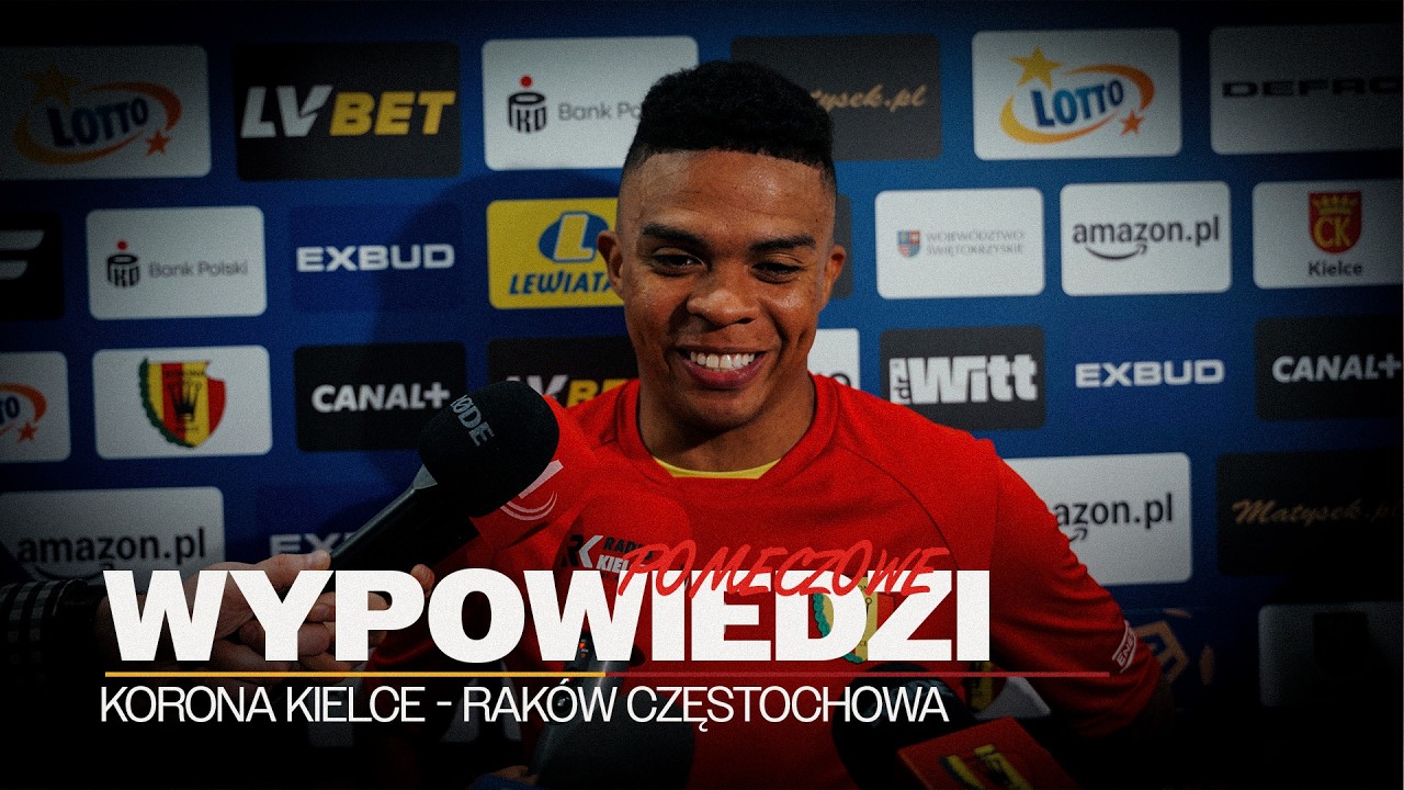 Camilo Mena i Mariusz Stępiński po meczu Korona Kielce - Rak&oacute;w Częstochowa 3-2 (19.09.2026)