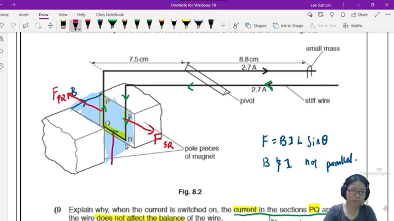 ON18 P42 Q8 Wire Torque Balance | A2 Magnetic Fields | Cambridge A Level 9702 Physics