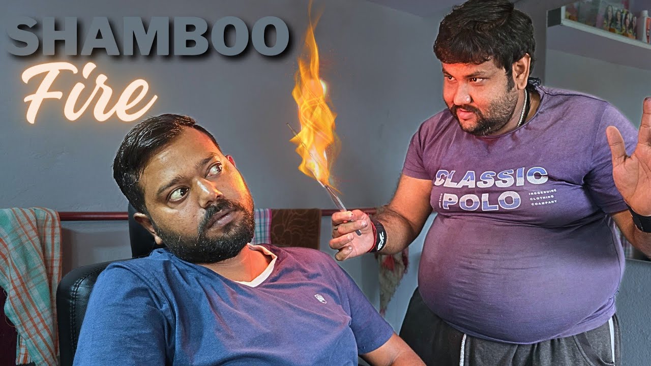 Shamboo Barber Fire Therapy on my neck & ear during Head Massage with loud neck crack