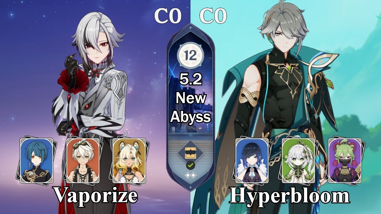 C0R1 Arlecchino Vaporize & C0R1 Alhaitham Hyperbloom | NEW Spiral Abyss 5.2 | Genshin Impact