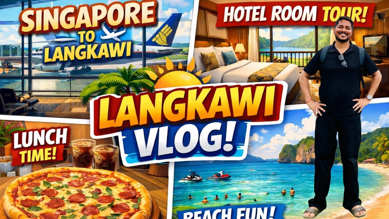 Singapore to Langkawi 🇸🇬✈️🇲🇾 | Stunning Drone Views, Beach & Pizza 🍕🌴| Part - 1
