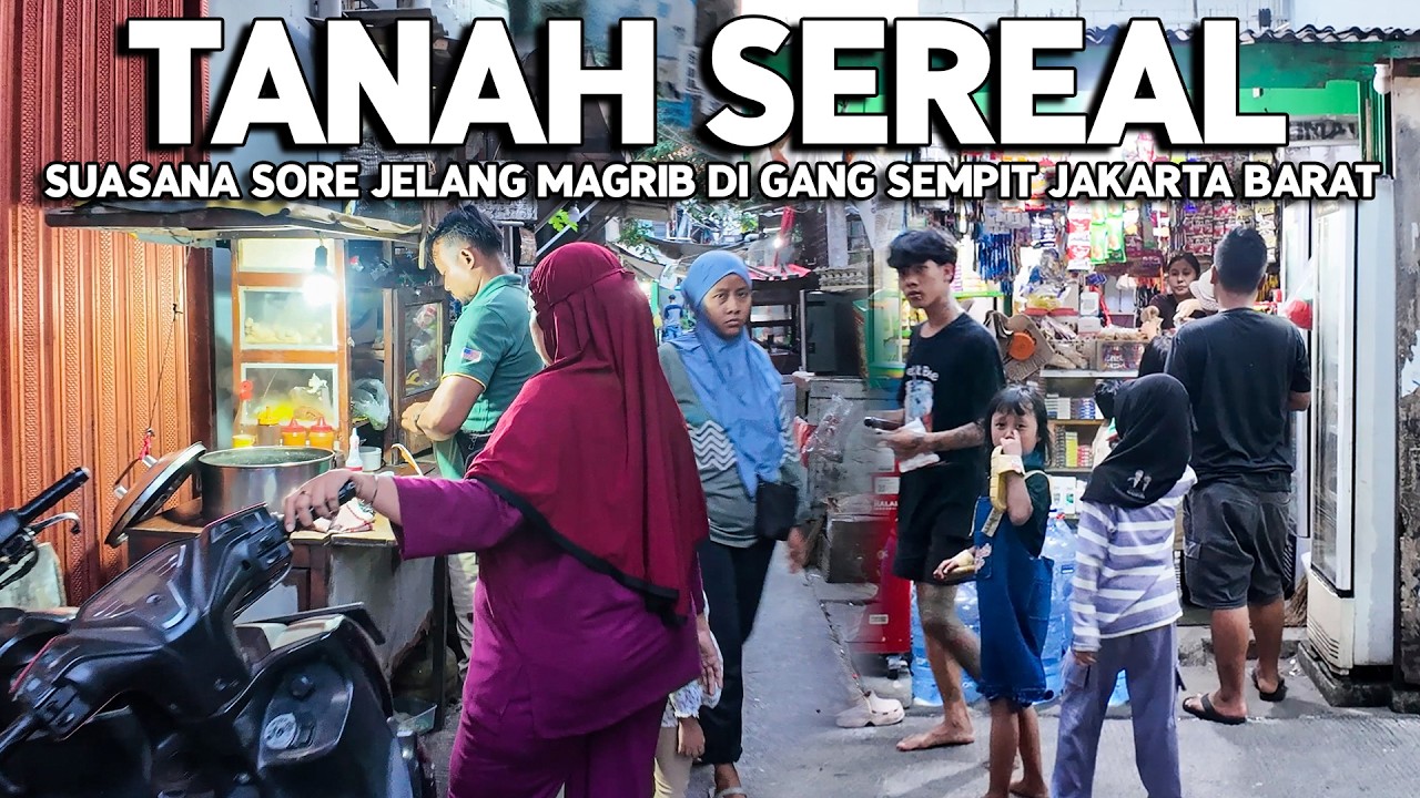 SUASANA SORE DI GANG SEMPIT TANAH SEREAL JAKARTA BARAT | Real Life in Jakarta Indonesia