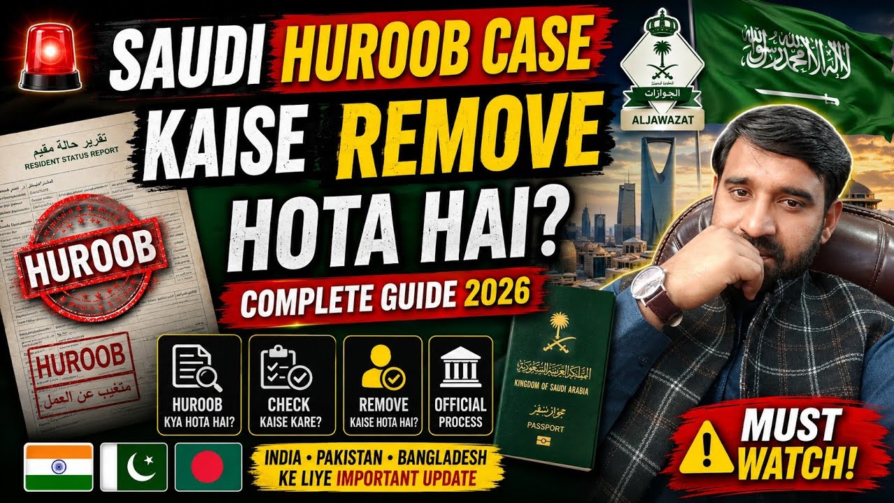 🚨 Saudi Huroob Case Kaise Remove Hota Hai? Complete Guide 2026 🇸🇦