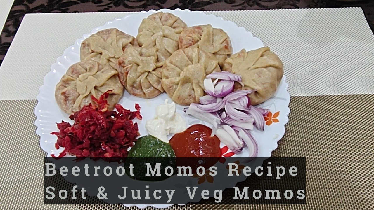 No Maida Beetroot Momos | Healthy Veg Momos Recipe