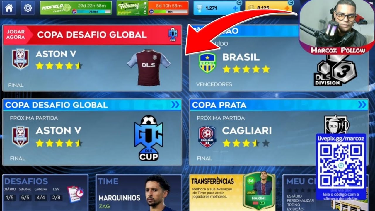 DLS 26 | Final Da COPA DESAFIO GLOBAL ( BRASIL VS ASTON Villa 