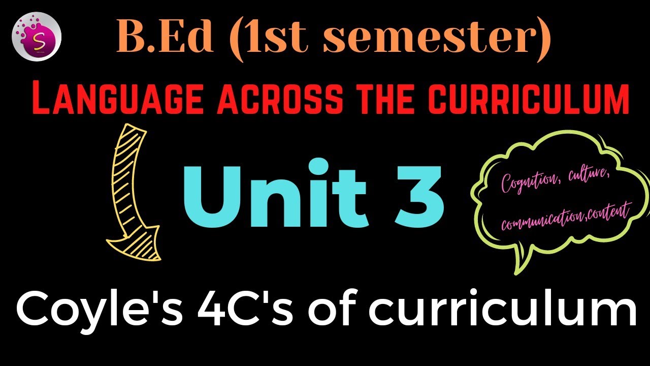 Coyle's 4c's of curriculum / unit 3 / language across the curriculum / b.Ed / 1st semester