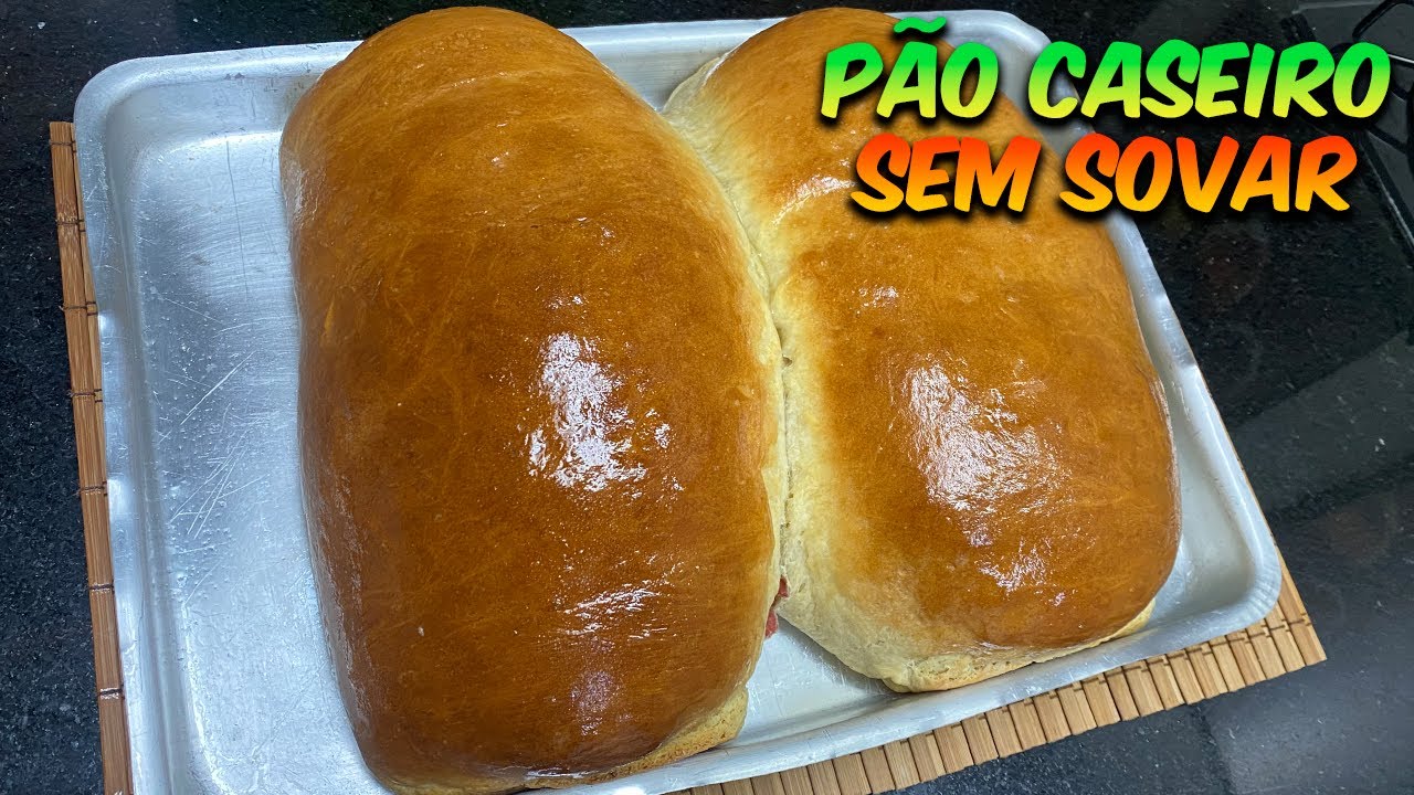 PÃO CASEIRO QUE NÃO PRECISA SOVAR - RECHEADO COM LINGUIÇA