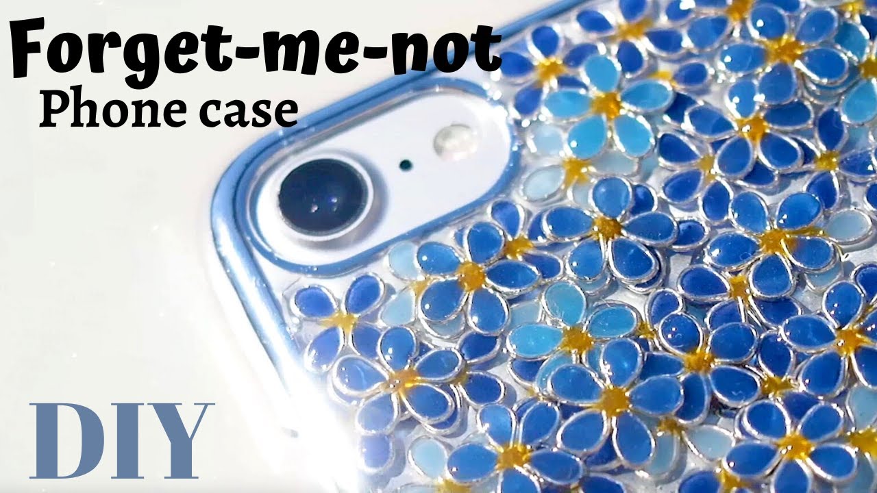 🌹【UVレジン】忘れな草のスマホケース/How to make a [Forget-me-not] phone case