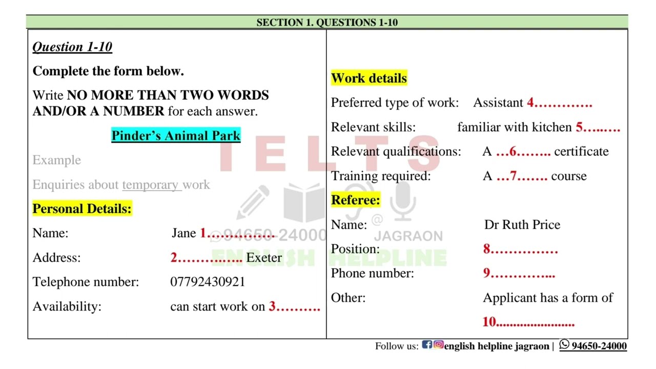 #listening DKGIP3L2 Pinder's Animal park #ehjagraon #ielts