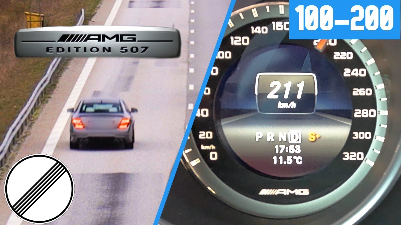 Mercedes-Benz C63 AMG Edition 507 | 100-200 KM/H ACCELERATION | AUTOBAHN