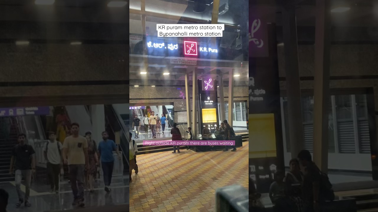 How to travel from KR Puram metro station to Bypanahalli metro station? #nammametro