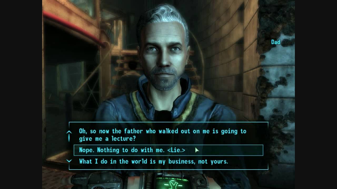 Fallout 3- Dad knew I blew up Megaton