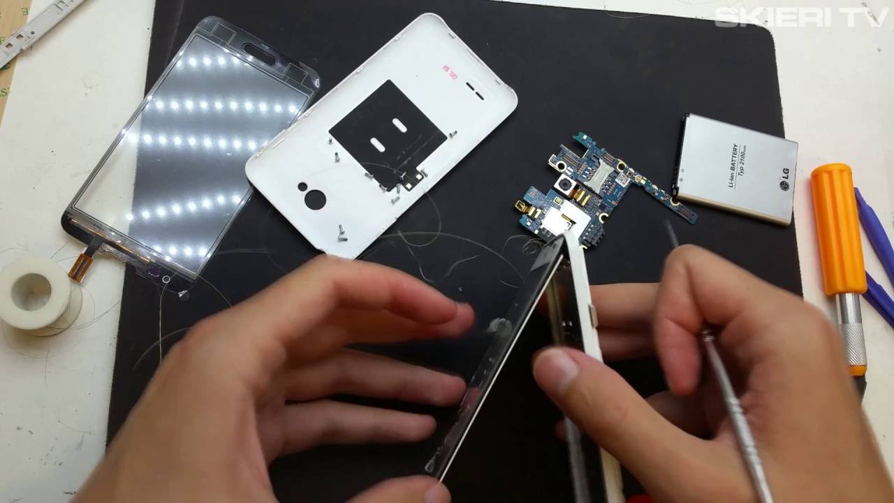LG L70 - WYMIANA SZYBKI - DOTYKU - DIGITIZER - LCD - REPAIR - DISASSEMBLY