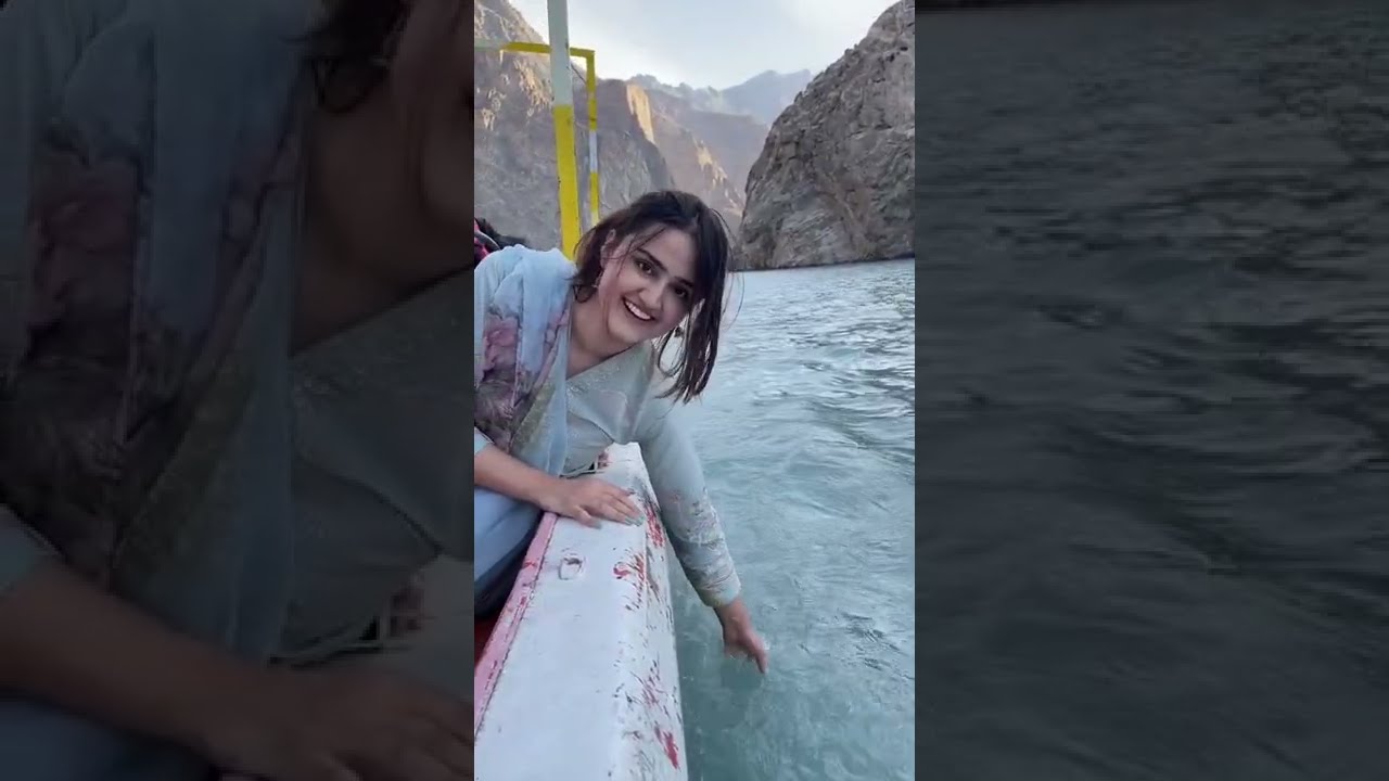 Beautiful girl Hunza lake #trending