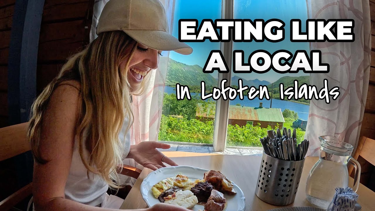Eating Traditional Norwegian Food in Lofoten 🇳🇴 | Local Buffet Experience in the Arctic