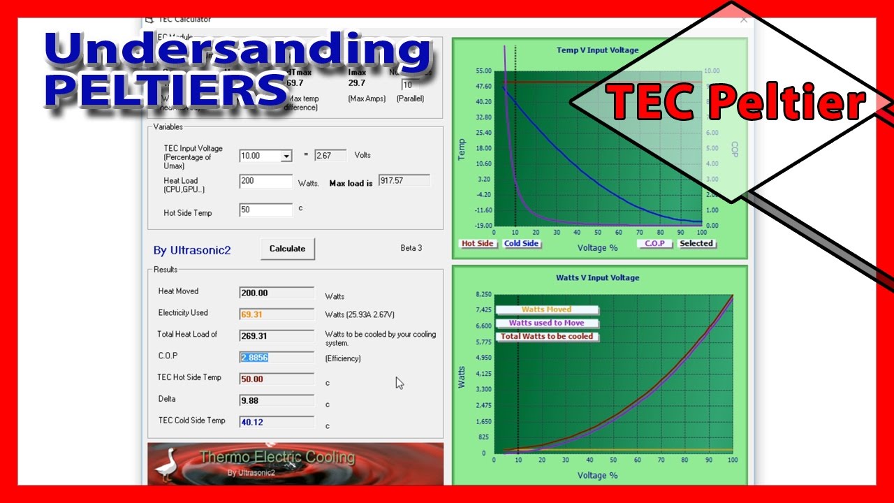 🎓 Understanding Peltiers: TEC Calculator. Episode5